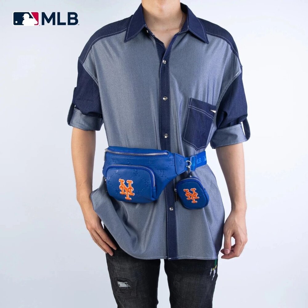 MLB New York Mets Team Fanny Pack Belt Sling Bag - Picture 3 of 6